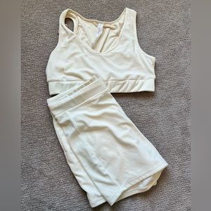 White Fabletics lounge set size 2X